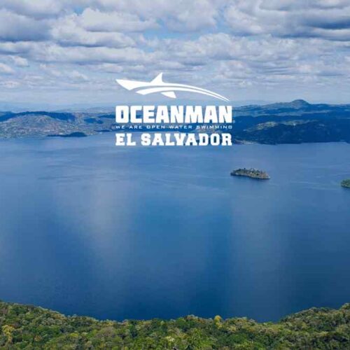 Oceanman El Salvador tendrá competencias de natación en aguas abiertas en el lago de Ilopango los días 17 y 18 de octubre de 2026. Foto: cortesía