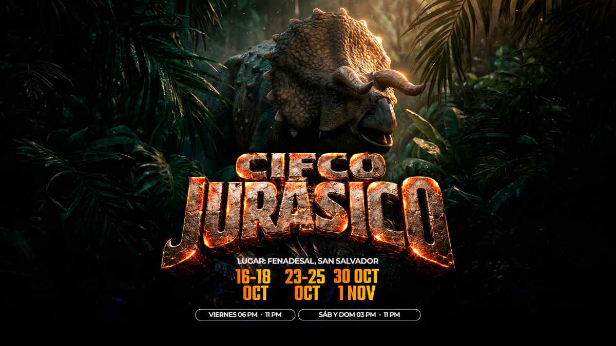 CIFCO Jurásico abrirá el 16 de octubre en FENADESAL con dinosaurios, zonas temáticas y actividades familiares. Foto: CIFCO