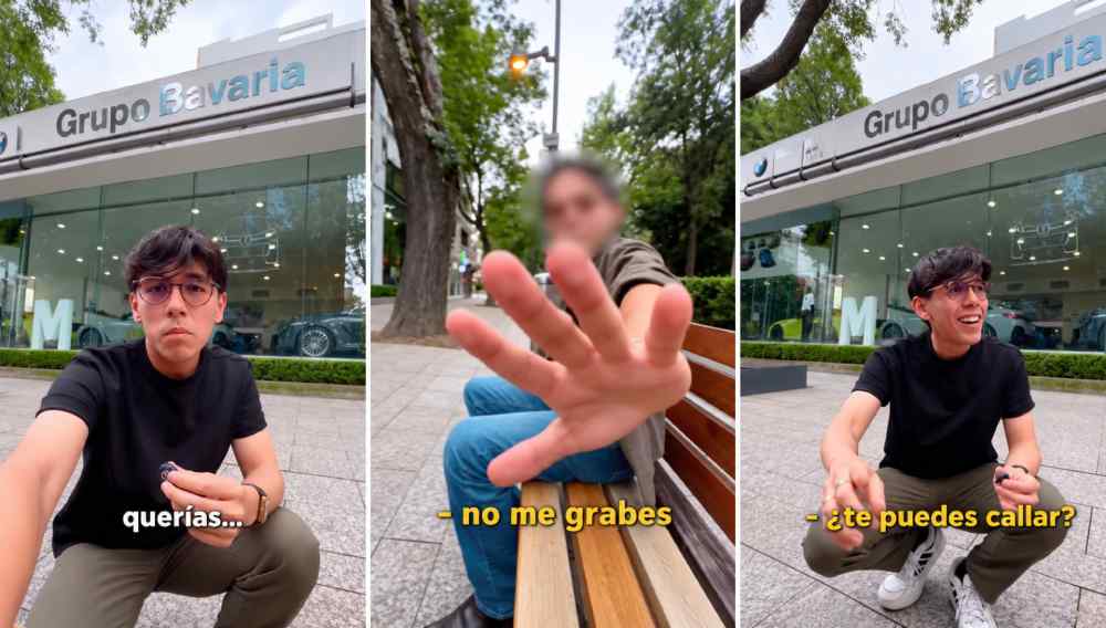 El creador mexicano “El Costa” registró el intercambio con un hombre en avenida Presidente Masaryk, en Polanco. La discusión comenzó por el volumen de la grabación y terminó girando alrededor del idioma. Foto: Captura de pantalla / @elcosta__
