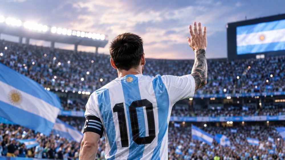 Messi se despide de la Selección Argentina después de más de dos décadas defendiendo la camiseta albiceleste. Foto: Ilustración.