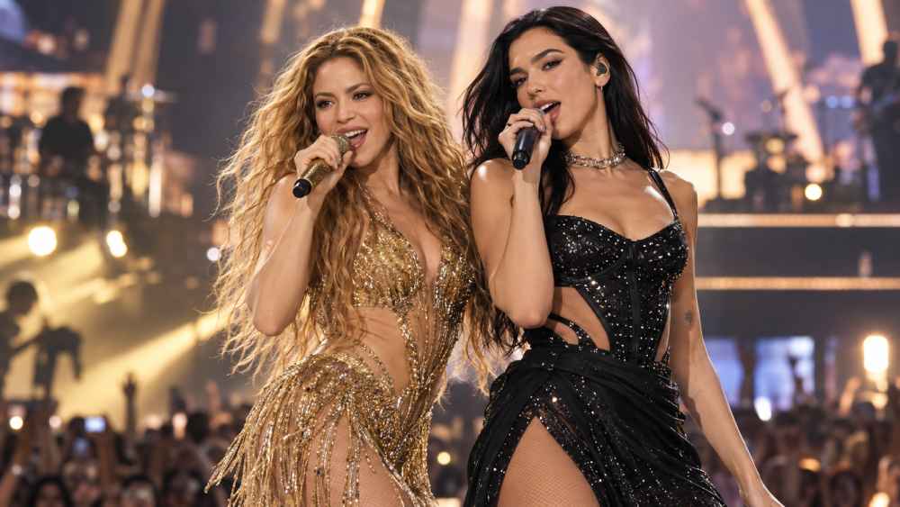 Shakira y Dua Lipa interpretaron juntas “Antología” durante el concierto de la colombiana en Madrid. Foto: Ilustración.