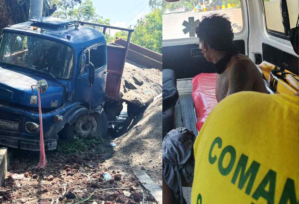 Elementos de Comandos de Salvamento de Antiguo Cuscatlán brindaron atención de emergencia tras un siniestro vial registrado en el kilómetro 38 de la carretera a Comalapa. Cortesía.