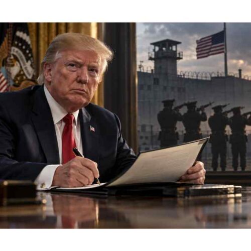 Donald Trump autorizó la ejecución por pelotón de fusilamiento de Nidal Hasan, condenado a muerte por el ataque de 2009 en Fort Hood, Texas. Ilustración.