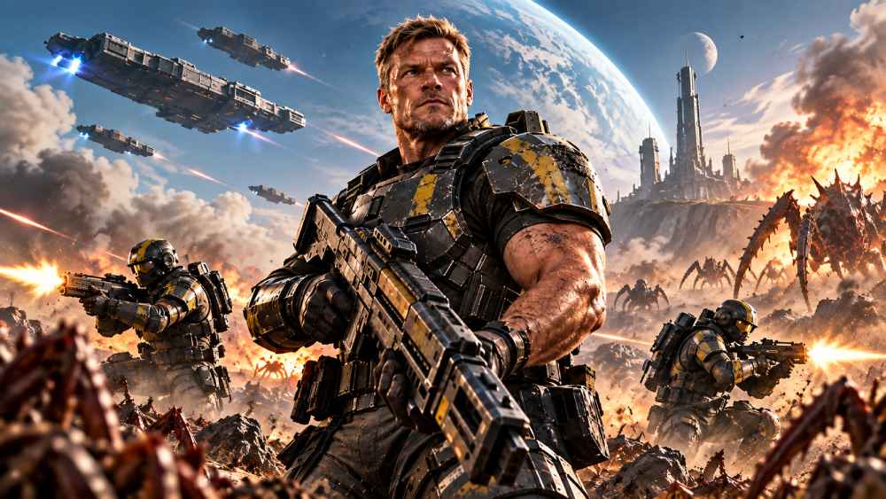 Alan Ritchson será el protagonista de Helldivers, adaptación del videojuego que prepara Sony Pictures para 2028. Foto: Ilustración.