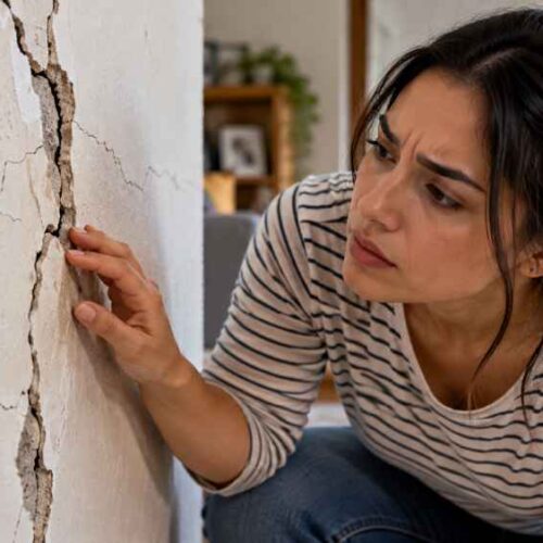 Las grietas y deformaciones visibles en una vivienda deben evaluarse según su ubicación, evolución y características estructurales: Ilustración.
