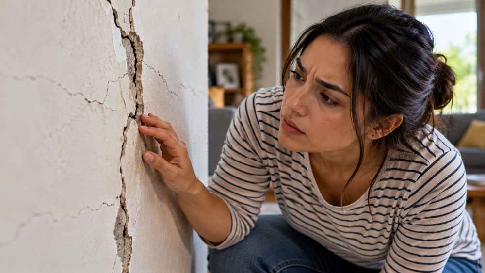 Las grietas y deformaciones visibles en una vivienda deben evaluarse según su ubicación, evolución y características estructurales: Ilustración.