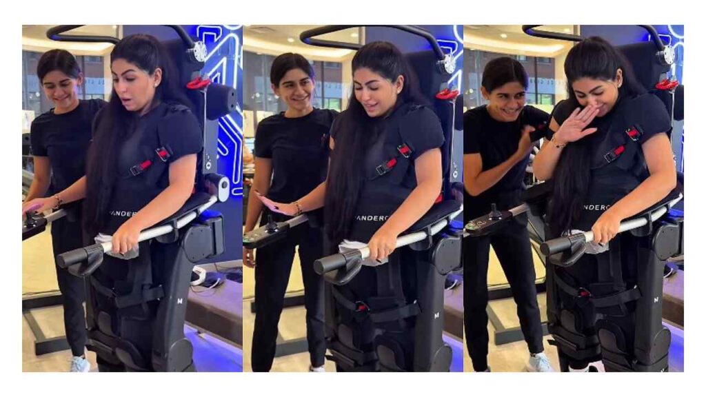 Jessica Tawil experimentó nuevamente la sensación de caminar gracias a un exoesqueleto robótico, después de una década viviendo con paraplejia. Foto: redes sociales/@jesstawil.
