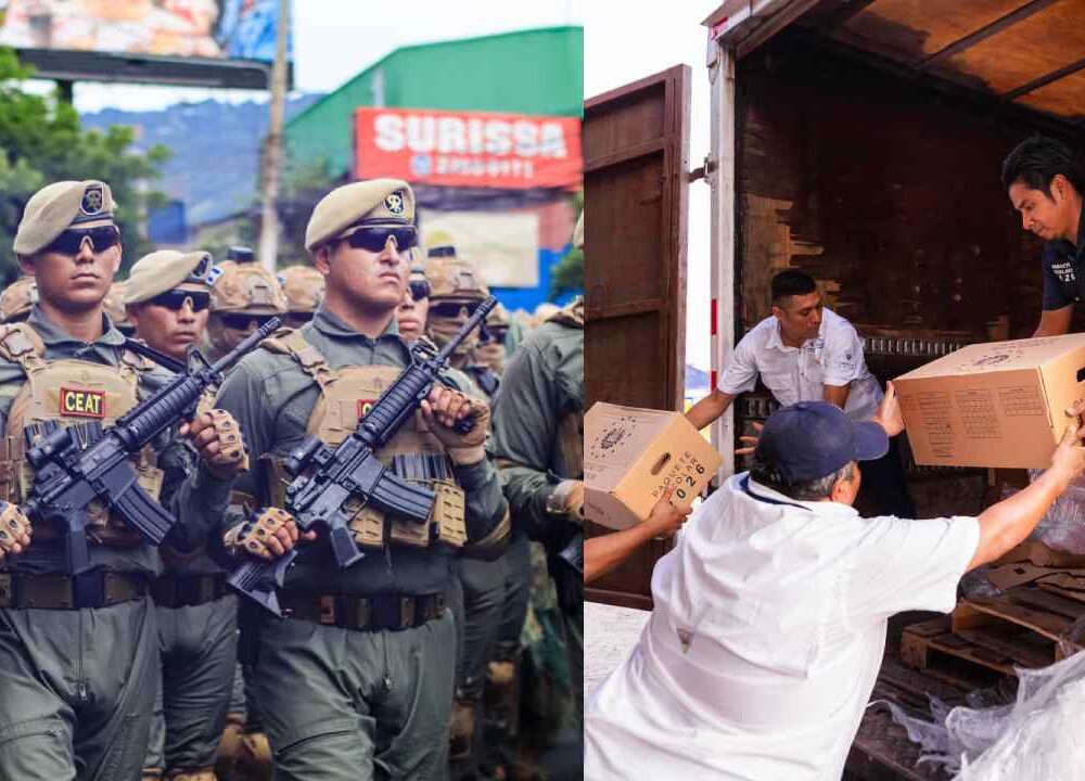Nayib Bukele impulsa una reorientación de recursos de Seguridad y Defensa hacia educación dentro del proyecto de presupuesto 2027. Foto: Presidencia de El Salvador