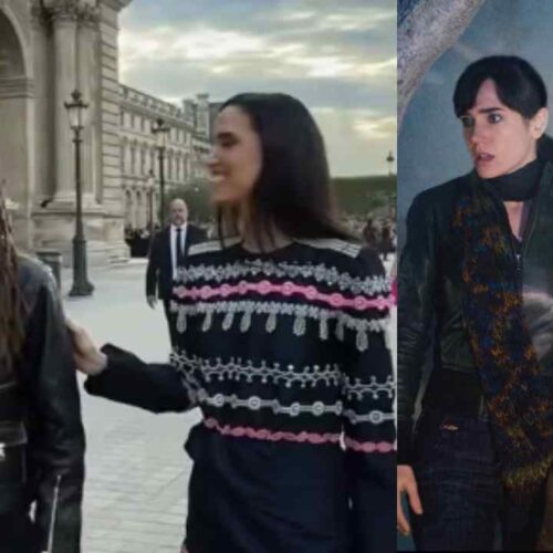Jaden Smith provocó la reacción de los seguidores al acercarse a las vallas durante el desfile de Louis Vuitton en París, donde también coincidió con Jennifer Connelly y Pharrell Williams.