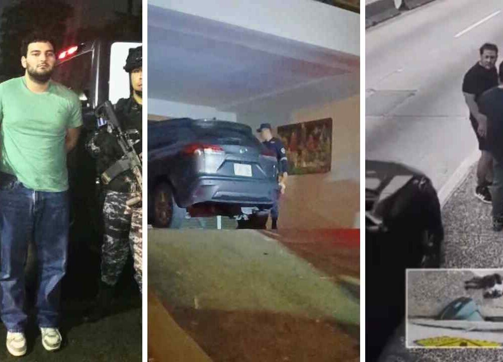 PNC reporta captura de conductor de 20 años tras atropello en Santa Tecla. El vehículo fue localizado en Melara y el detenido será remitido por lesiones culposas. Fotos: PNC