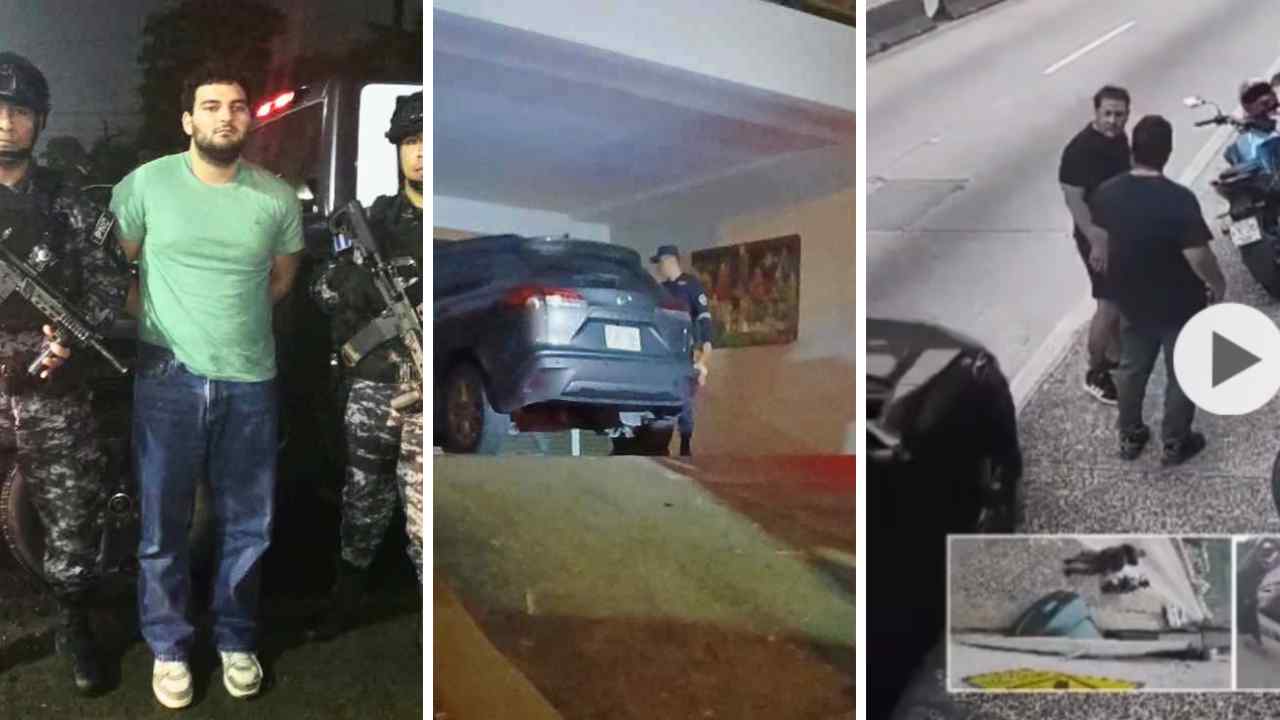 PNC reporta captura de conductor de 20 años tras atropello en Santa Tecla. El vehículo fue localizado en Melara y el detenido será remitido por lesiones culposas. Fotos: PNC
