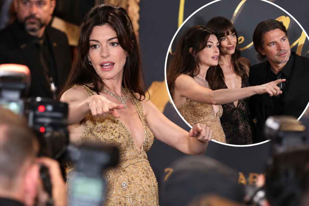 Anne Hathaway protagonizó un momento viral al tomar el control de la sesión de fotografías durante la premiere de Verity en Nueva York. Foto: Ilustración.