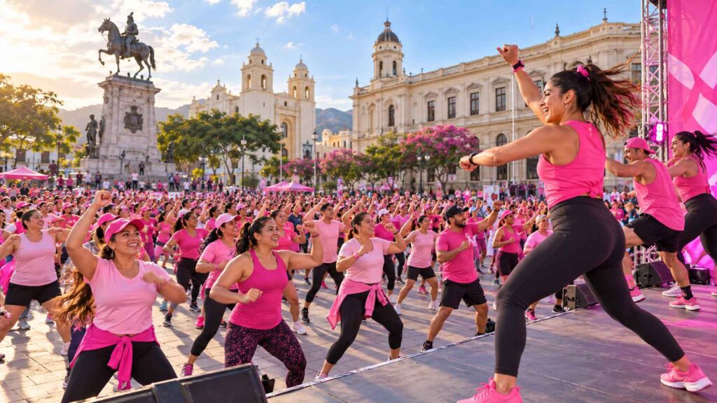 La Plaza Gerardo Barrios recibirá una jornada de baile y solidaridad este sábado 3 de octubre. Foto: Ilustración.