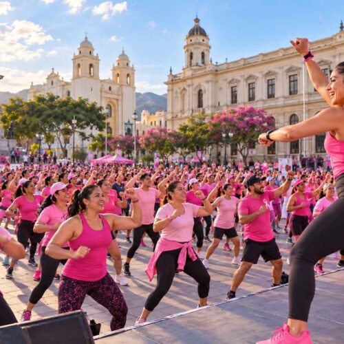 La Plaza Gerardo Barrios recibirá una jornada de baile y solidaridad este sábado 3 de octubre. Foto: Ilustración.