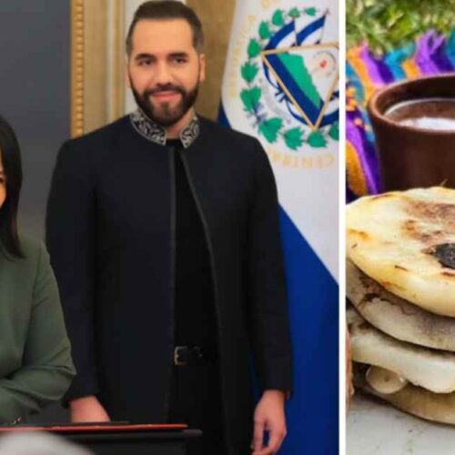 Keiko Fujimori y Nayib Bukele durante su encuentro oficial del 29 de octubre de 2026 en Casa Presidencial. Las pupusas con chocolate protagonizaron uno de los comentarios gastronómicos de la conferencia.