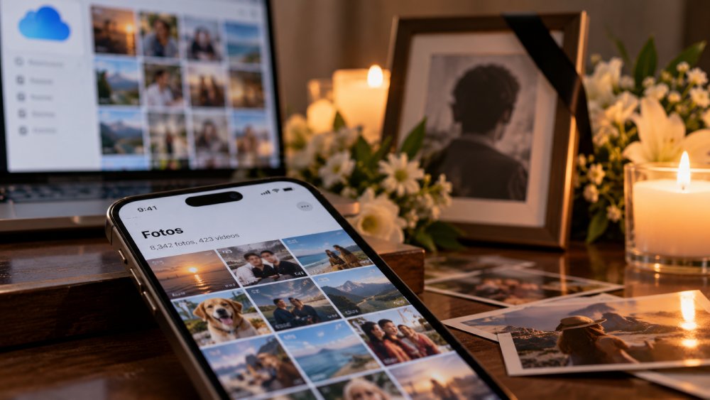Las plataformas digitales ofrecen distintas herramientas para planificar el acceso a fotografías y archivos después del fallecimiento de sus usuarios. Foto: Ilustración.