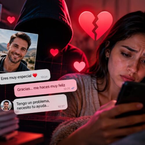 Las estafas románticas pueden comenzar con perfiles falsos que buscan establecer vínculos emocionales antes de solicitar dinero. Foto: Ilustración.