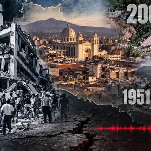 Los terremotos de 1986 y 2001 figuran entre las tragedias sísmicas más destructivas de El Salvador, con miles de víctimas y graves daños materiales. Foto: Ilustración.