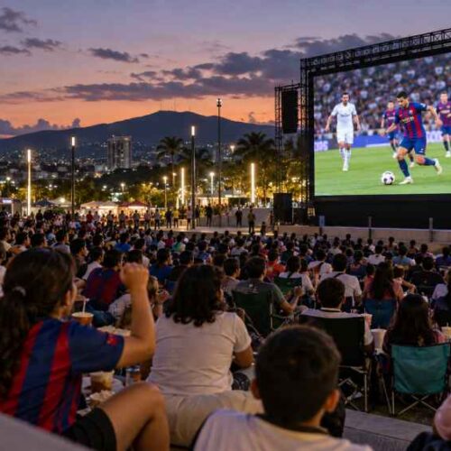 El Clásico entre Barcelona y Real Madrid se transmitirá gratuitamente en dos espacios públicos de La Libertad el domingo 25 de octubre. Foto: Ilustración.
