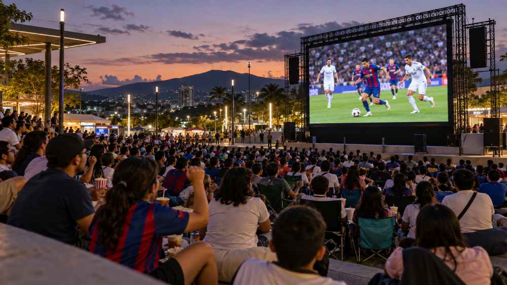 El Clásico entre Barcelona y Real Madrid se transmitirá gratuitamente en dos espacios públicos de La Libertad el domingo 25 de octubre. Foto: Ilustración.