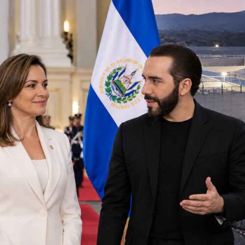 Laura Fernández realizará una visita oficial a El Salvador y sostendrá una reunión con Nayib Bukele antes de conocer el funcionamiento del CECOT. Foto: Ilustración.