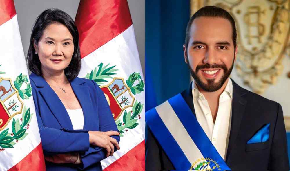 Keiko Fujimori visitará El Salvador para reunirse con el presidente Nayib Bukele en Casa Presidencial.