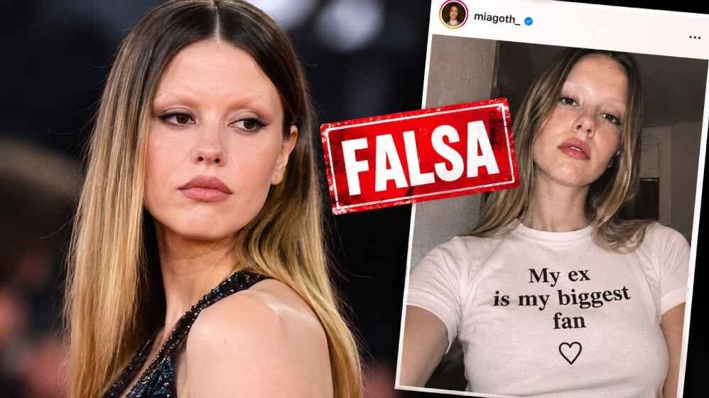 Mia Goth fue representada sin autorización en una imagen generada con inteligencia artificial que simulaba una provocación contra Shia LaBeouf. Foto: Redes sociales - Ilustración.
