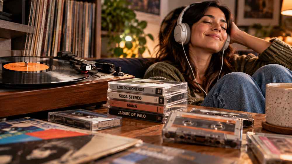 Escuchar canciones conocidas puede despertar recuerdos de experiencias pasadas, mientras que los olvidos cotidianos involucran otros procesos de memoria y atención. Foto: Ilustración.