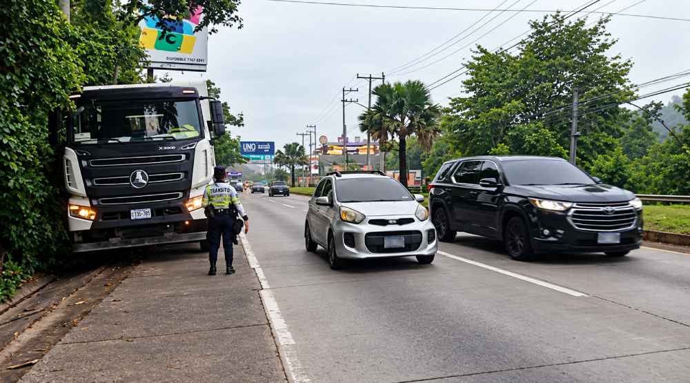 Tráfico en El Salvador este viernes 9 de octubre: el VMT mantiene controles, carriles reversibles y atención de accidentes en diferentes carreteras. Foto: @VMT.