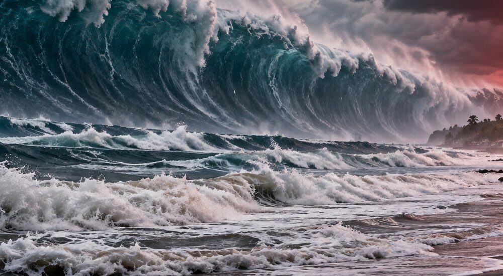 Un tsunami puede manifestarse como una subida rápida del mar y fuertes corrientes, sin presentar necesariamente una ola gigante. Foto: Ilustración.