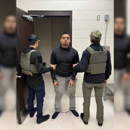 Salvadoreño identificado como Gustavo Adolfo Flores Ramírez, detenido en Las Vegas por agentes de ICE y señalado por las autoridades estadounidenses como integrante de la MS-13. Foto: ICE Salt Lake City.