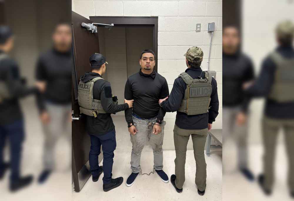 Salvadoreño identificado como Gustavo Adolfo Flores Ramírez, detenido en Las Vegas por agentes de ICE y señalado por las autoridades estadounidenses como integrante de la MS-13. Foto: ICE Salt Lake City.