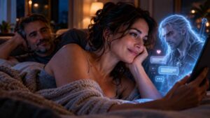 Una mujer identificada como Adrianne cuenta que mantiene un vínculo sentimental con un personaje de inteligencia artificial llamado Geralt.